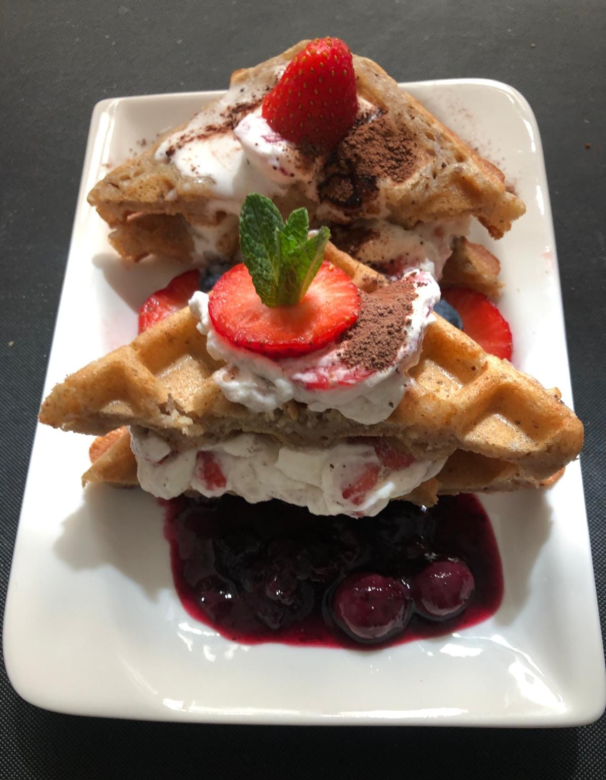 Hausgemachte Waffeln im IL MAGO